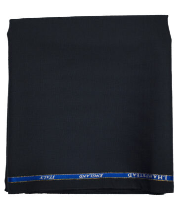 J.Hampstead Men's Wool Structured Super 100's 1.30 Meter Unstitched Trouser Fabric (Dark Blue)