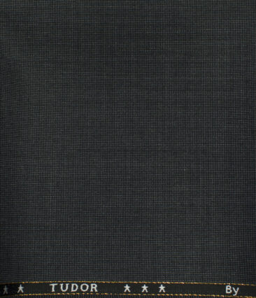 J.Hampstead Men's Wool Structured Super 100's 1.30 Meter Unstitched Trouser Fabric (Dark Grey )