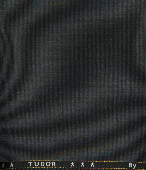 J.Hampstead Men's Wool Structured Super 100's 1.30 Meter Unstitched Trouser Fabric (Dark Grey )