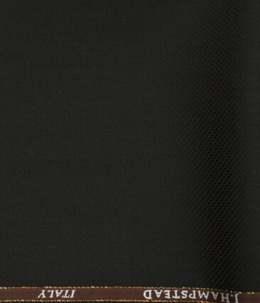 J.Hampstead Men's Wool Structured 1.30 Meter Unstitched Trouser Fabric (Dark Brown )