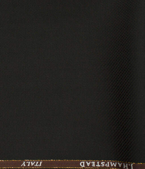 J.Hampstead Men's Wool Structured 1.30 Meter Unstitched Trouser Fabric (Dark Brown )