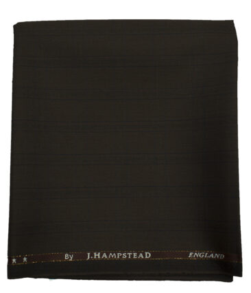 J.Hampstead Men's Wool Checks Super 100's 1.30 Meter Unstitched Trouser Fabric (Dark Brown)