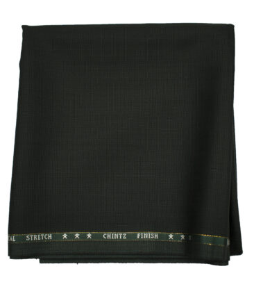 J.Hampstead Men's Wool Checks Super 130's 1.30 Meter Unstitched Trouser Fabric (Dark Green )