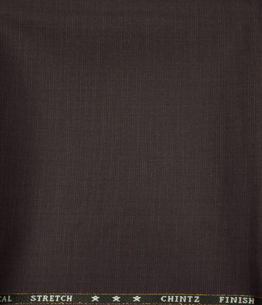 J.Hampstead Men's Wool Self Design Super 130's 1.30 Meter Unstitched Trouser Fabric (Grey )