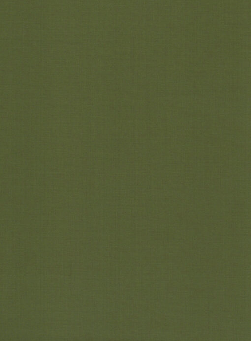 Absoluto Men's Terry Rayon Solids 3.75 Meter Unstitched Suiting Fabric (Olive Green)