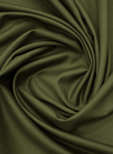 Absoluto Men's Terry Rayon Solids 3.75 Meter Unstitched Suiting Fabric (Olive Green)