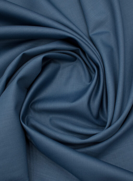 Absoluto Men's Terry Rayon Solids 3.75 Meter Unstitched Suiting Fabric (Aegean Blue)
