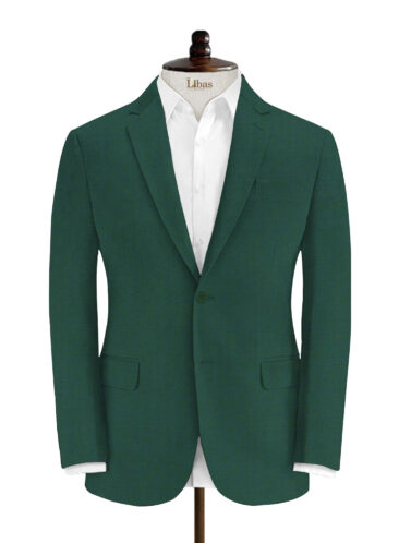 Absoluto Men's Terry Rayon Solids 3.75 Meter Unstitched Suiting Fabric (Dark Sea Green)