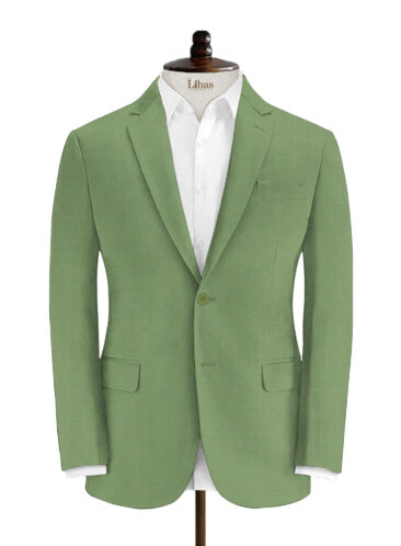 Absoluto Men's Terry Rayon Solids 3.75 Meter Unstitched Suiting Fabric (Light Green)