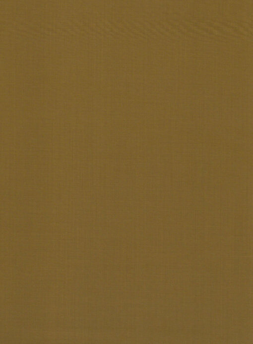 Absoluto Men's Terry Rayon Solids 3.75 Meter Unstitched Suiting Fabric (Mustard Gold)