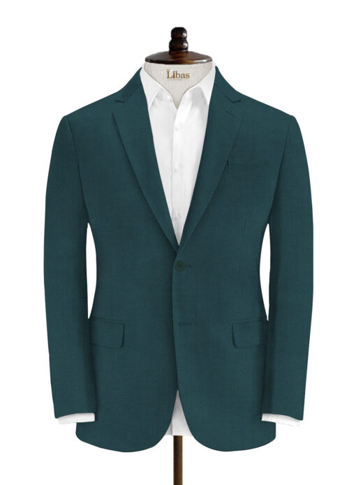 Don & Julio Men's Terry Rayon Solids 3.75 Meter Unstitched Suiting Fabric (Dark Sea Green)