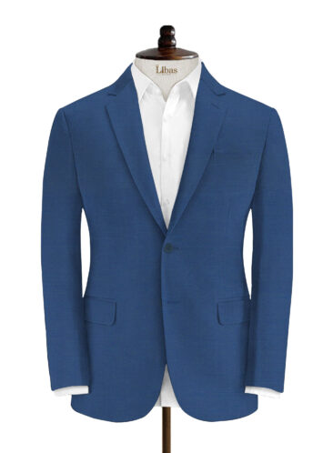 Don & Julio Men's Terry Rayon Solids 3.75 Meter Unstitched Suiting Fabric (Classic Blue)