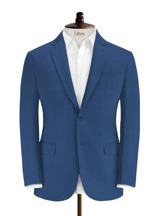 Don & Julio Men's Terry Rayon Solids 3.75 Meter Unstitched Suiting Fabric (Classic Blue)