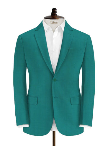 Don & Julio Men's Terry Rayon Solids 3.75 Meter Unstitched Suiting Fabric (Teal Green)