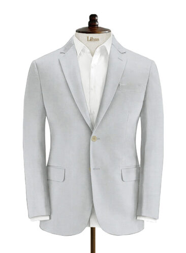 Fashion Flair Men's Terry Rayon Solids 3.75 Meter Unstitched Suiting Fabric (Very Light Grey)