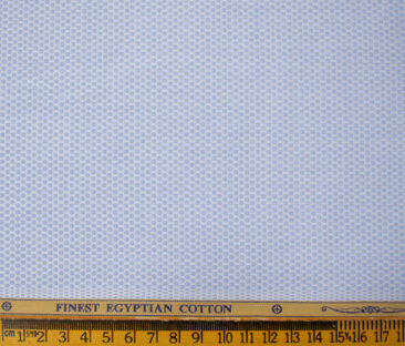 Soktas Men's Giza Cotton Structured 2 Meter Unstitched Shirting Fabric (Light Blue)