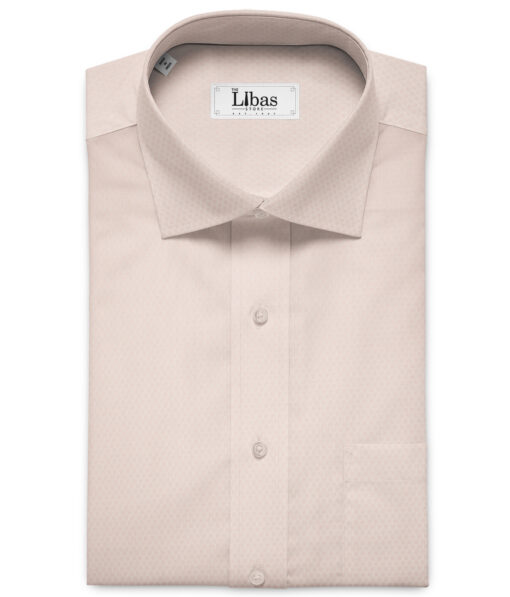 Soktas Men's Giza Cotton Structured 2 Meter Unstitched Shirting Fabric (Pink)