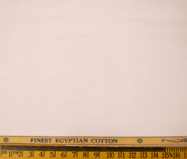 Soktas Men's Giza Cotton Structured 2 Meter Unstitched Shirting Fabric (Pink)
