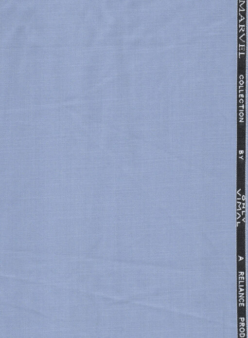 Vimal Men's Terry Rayon Self Design 3.75 Meter Unstitched Suiting Fabric (Powder Blue)