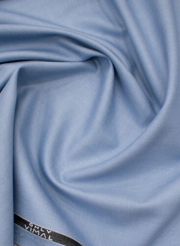 Vimal Men's Terry Rayon Self Design 3.75 Meter Unstitched Suiting Fabric (Powder Blue)