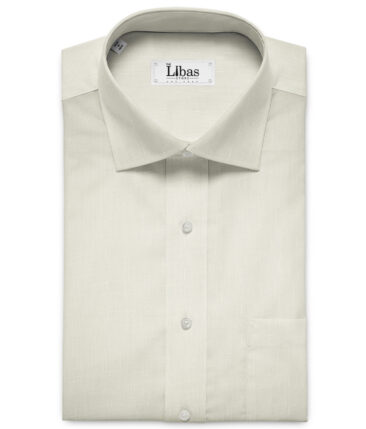 Arvind Men's Irish Linen 60 LEA Dobby 2.25 Meter Unstitched Shirting Fabric (Milky White)