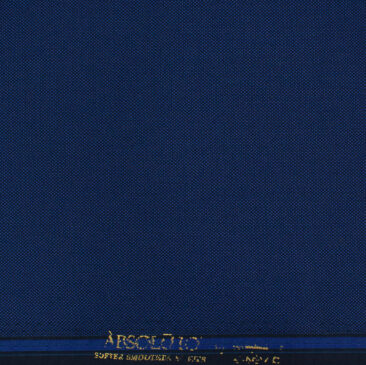 Absoluto Men's Terry Rayon Structured 3.75 Meter Unstitched Suiting Fabric (Bright Royal Blue)