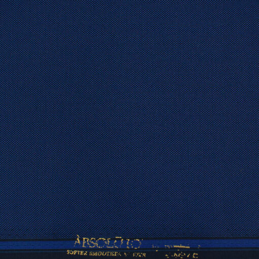 Absoluto Men's Terry Rayon Structured 3.75 Meter Unstitched Suiting Fabric (Bright Royal Blue)
