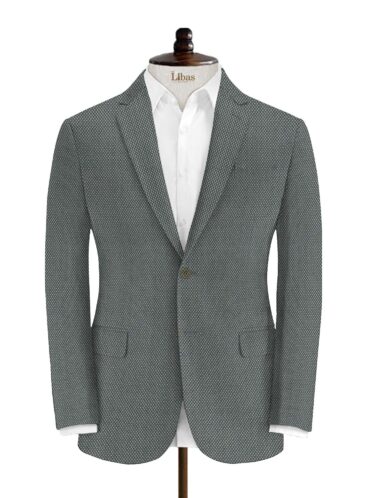 Absoluto Men's Terry Rayon Structured 3.75 Meter Unstitched Suiting Fabric (Silver Grey)