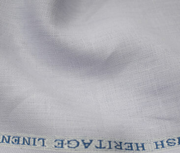 Burgoyne Men's Irish Linen 60 LEA Solids 2.25 Meter Unstitched Shirting Fabric (Light Purple)