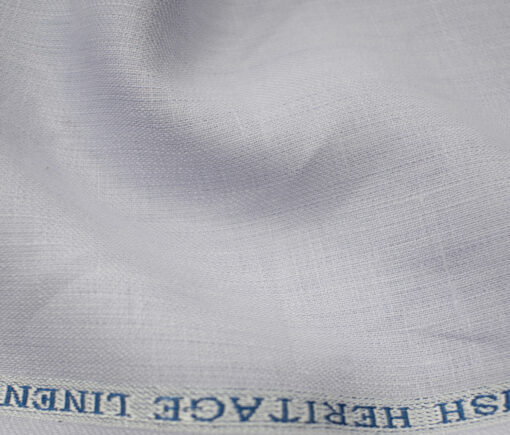 Burgoyne Men's Irish Linen 60 LEA Solids 2.25 Meter Unstitched Shirting Fabric (Light Purple)