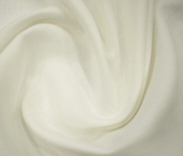 Burgoyne Men's Irish Linen 70 LEA Solids 3.50 Meter Unstitched Shirting Fabric (Milky White)