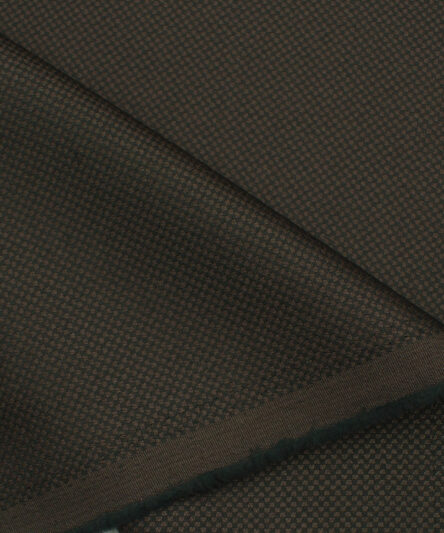 Don & Julio Men's Terry Rayon Structured 3.75 Meter Unstitched Suiting Fabric (Brown)