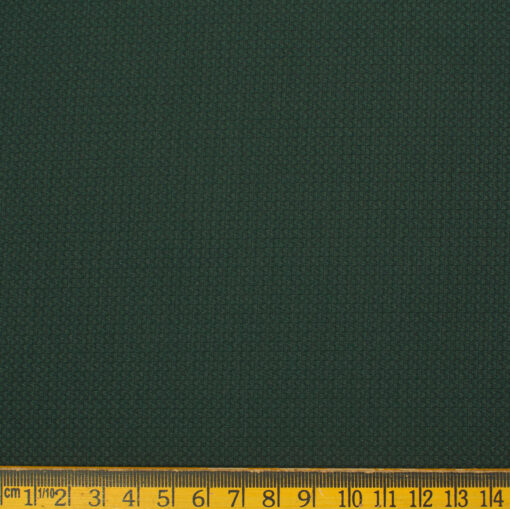 Don & Julio Men's Terry Rayon Structured 3.75 Meter Unstitched Suiting Fabric (Dark Green)