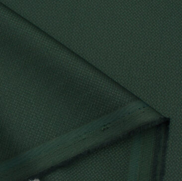 Don & Julio Men's Terry Rayon Structured 3.75 Meter Unstitched Suiting Fabric (Dark Green)