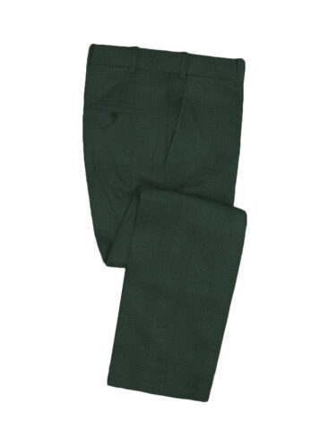 Don & Julio Men's Terry Rayon Structured 3.75 Meter Unstitched Suiting Fabric (Dark Green)