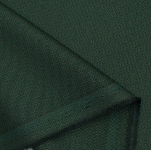 Don & Julio Men's Terry Rayon Structured 3.75 Meter Unstitched Suiting Fabric (Dark Green)