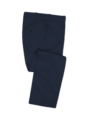 Don & Julio Men's Terry Rayon Structured 3.75 Meter Unstitched Suiting Fabric (Dark Royal Blue)
