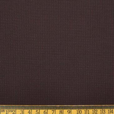 Don & Julio Men's Terry Rayon Structured 3.75 Meter Unstitched Suiting Fabric (Dark Wine)