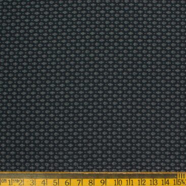 Fashion Flair Men's Terry Rayon Structured 3.75 Meter Unstitched Suiting Fabric (Dark Blue)
