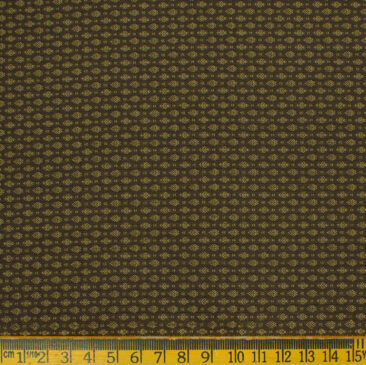 Fashion Flair Men's Terry Rayon Structured 3.75 Meter Unstitched Suiting Fabric (Dark Brown)