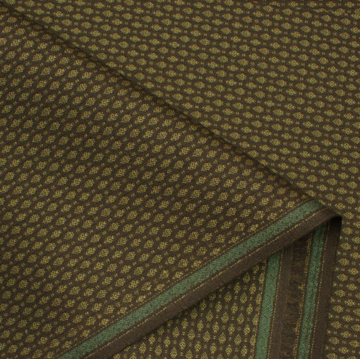 Fashion Flair Men's Terry Rayon Structured 3.75 Meter Unstitched Suiting Fabric (Dark Brown)