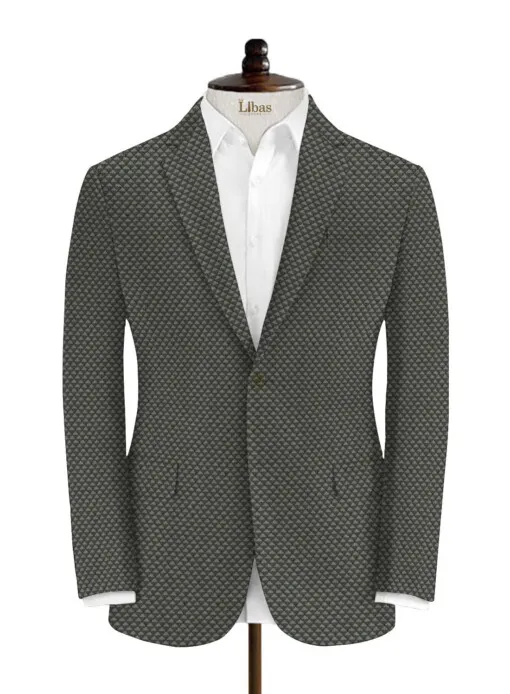 Fashion Flair Men's Terry Rayon Structured  Unstitched Suiting Fabric (Light Grey) - Image 1