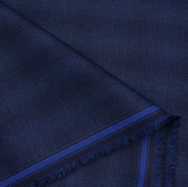 Fashion Flair Men's Terry Rayon Checks 3.75 Meter Unstitched Suiting Fabric (Dark Royal Blue)