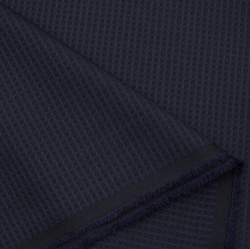 Italian Channel Men's Terry Rayon Structured 3.75 Meter Unstitched Suiting Fabric (Dark Purple)