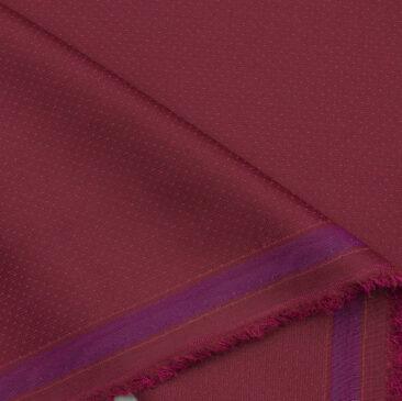 Italian Channel Men's Terry Rayon Structured 3.75 Meter Unstitched Suiting Fabric (Cherry Red)