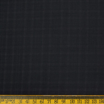 Marcellino Men's Terry Rayon Checks 3.75 Meter Unstitched Suiting Fabric (Dark Purple)