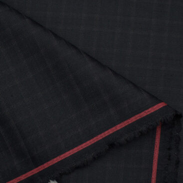 Marcellino Men's Terry Rayon Checks 3.75 Meter Unstitched Suiting Fabric (Dark Purple)
