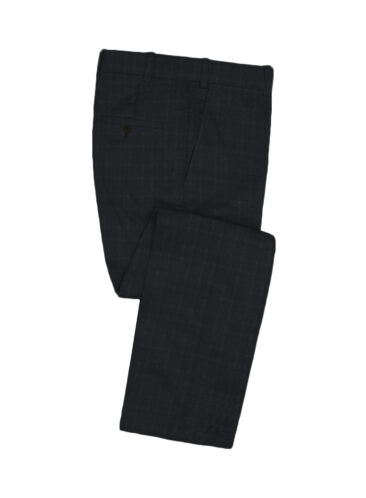 Marcellino Men's Terry Rayon Checks 3.75 Meter Unstitched Suiting Fabric (Dark Purple)