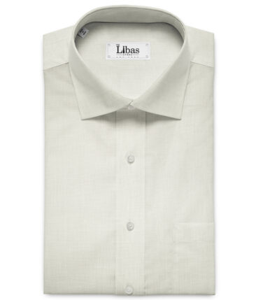 Raymond Men's Pure Linen 60 LEA Solids 3.50 Meter Unstitched Shirting Fabric (Milky White)