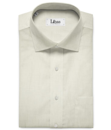 Raymond Men's Pure Linen 70 LEA Solids 3.50 Meter Unstitched Shirting Fabric (Milky White)